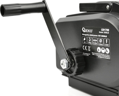 Vinç elektrik portativ Carpoint, 12V, 907kg, gri
