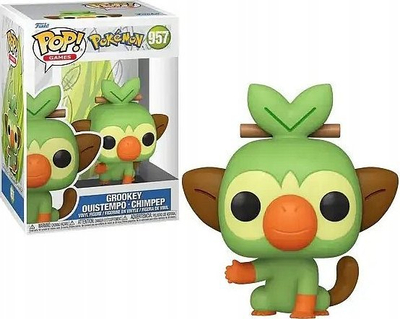 Figurë vinili Funko POP Pokémon Grookey 957, koleksionuese, jeshile