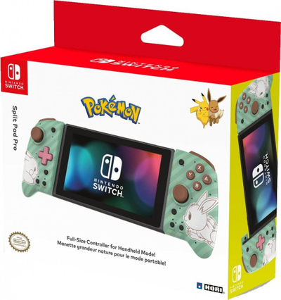 Kontroller Hori Split Compact Pikachu & Mimigma, me kabllo, i gjelbër