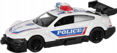 Makinë lodër policie Mega Creative Fast Racer, metal 12 cm, me tërheqje mbrapa, shumëngjyrëshe