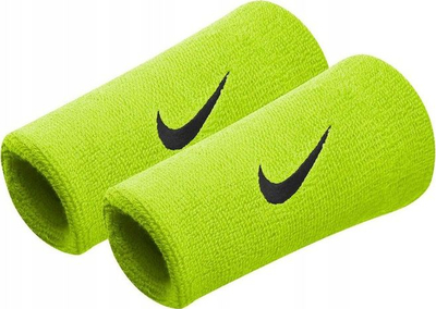Parakrahore sportive Nike Swoosh Wide Wristband NNN05710, palë, jeshile neon