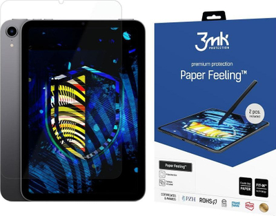 Folje mbrojtëse 3MK Paper Feeling për Apple iPad Mini 6, 8.3", matte, transparente