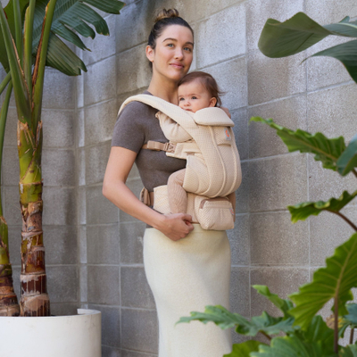Mbajtëse bebe Ergobaby Omni Deluxe Mesh, SoftFlex ajrosës, multi pozicione, bezhë natyrale