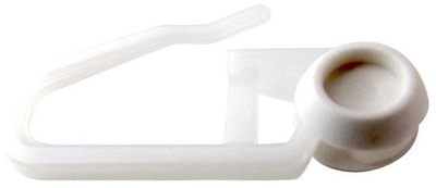 Kapëse perdeje për tavan Domoletti Ceiling Curtain Track Hooks, set me 100 copë, plastike, të bardha