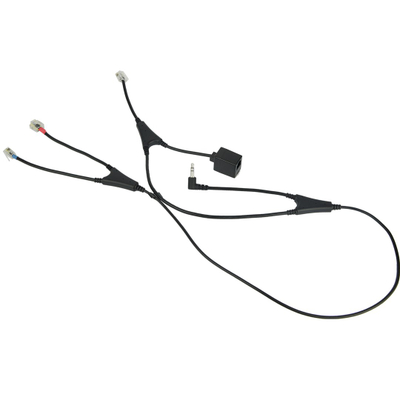 Kabllo EHS Jabra MSH, për Alcatel PRO dhe GO, lidhje RJ dhe 3.5mm, e zezë
