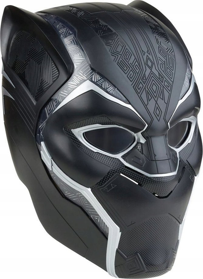 Helmë role play Marvel Legends Black Panther Premium elektronike, me drita, lente që ngrihen, e zezë