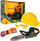 Set lodrash Power Tools Little Lumberjack, sharrë zinxhir me dritë dhe zë, helmetë dhe aksesorë, i verdhë