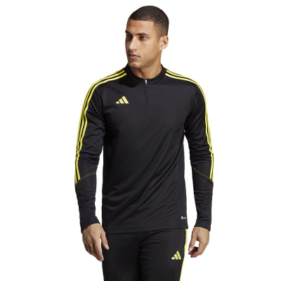 Bluzë stërvitje Adidas Tiro 23 Club Training Top IC1579, poliester i riciklum, teknologji Aeroready, e zezë