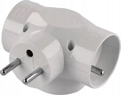 Ndarës prize EMOS Partial Socket, 3x rrethor, IP20, i bardhë