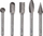 Set frezash gërrmuese Milwaukee 4932493575, HSS me kobalt, 6 copë