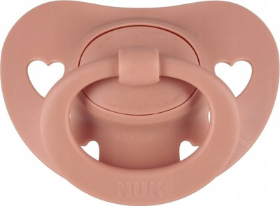 Biberon qetësues NUK Signature S1, silikon, 0-6 muaj, rozë, set 2 copë