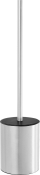 Furçë tualeti Karag, 38cm, metal inox satinë, argjendt
