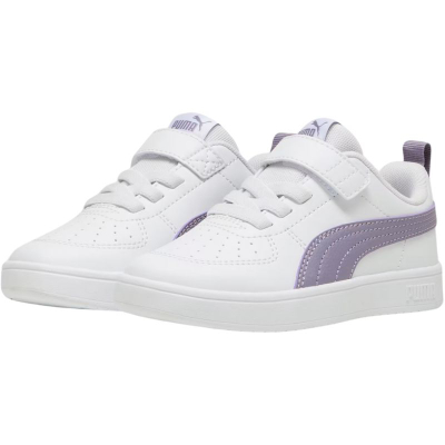 Детски спортски патики Puma Rickie AC+ PS, бели со виолетова боја