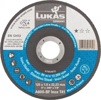 Disk prerës Rottluff FLAT DISC T1A 115x1.0x22, për inoks, PREMIUMFLEX