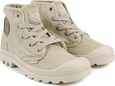 Çizme Palladium Pampa Hi për goca, kanavacë, taban EVA, bezhë