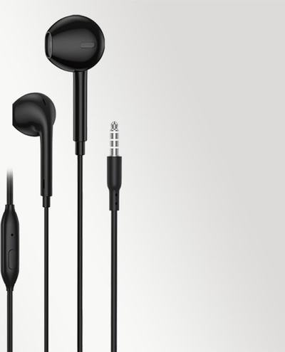 Kufje me tela Foneng EP100, In Ear, 1.2 m, 3.5 mm, të zeza