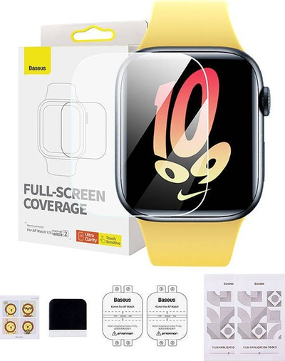 Mbushës ekrani Baseus NanoCrystal për Apple Watch 7 8, 41mm, transparent