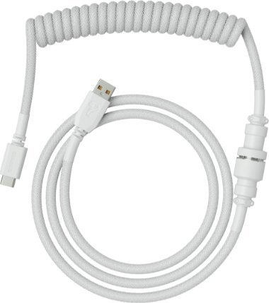 Kabllo USB Glorious GLO-CBL-COIL, USB-A me USB-C, 1.36 m, e bardhë