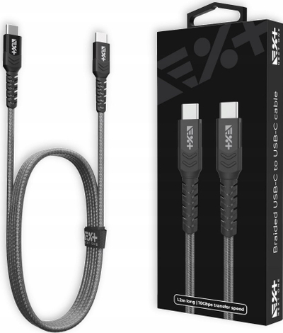 Kabllo USB NEXT ONE NEX CO CL 5, USB C në USB C, 1.2 m, e zezë
