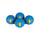 Toptha këmbësh karrige kampingu Helinox Vibram Ball Feet 55mm, set 4 copë, blu