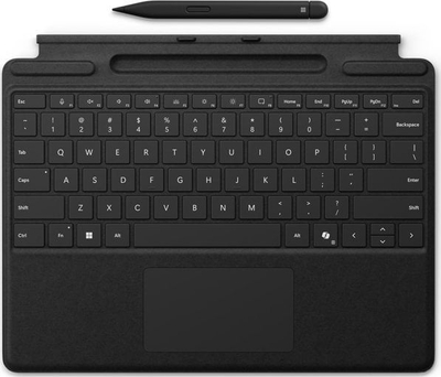 Tastierë Microsoft Surface Pro Keyboard With Touchpad, me Slim Pen, me touchpad, e zezë