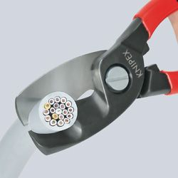Gërshërë për kabllo Knipex 9512200, teh i dyfishtë, 200mm, kuqe‑kaltër