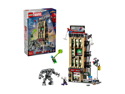 Lodër ndërtimi LEGO Marvel Spider-Man vs Mysterio 76342, 781 pjesë, nga 10 vjeç, shumëngjyrësh