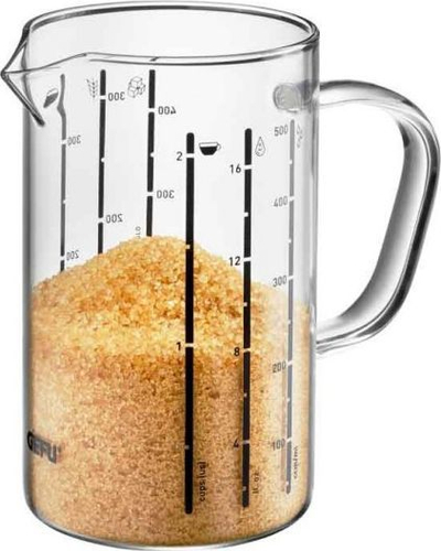 Enë matëse GEFU, 500 ml, transparente