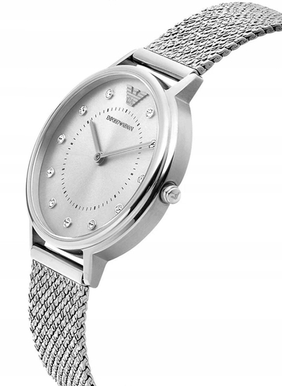 Orë grash Emporio Armani, 32mm, çelik inox, argjendtë