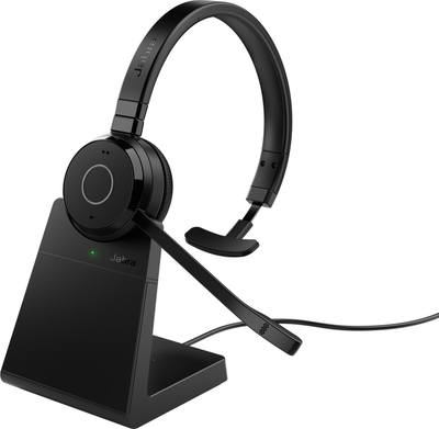 Kufje Jabra Evolve 65 UC Mono, Bluetooth, USB-A, me qëndrim, e zezë