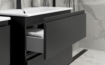 Set lavaman me dollap Cersanit Moduo Slim S801470DSM, 49.5 cm, anthracite