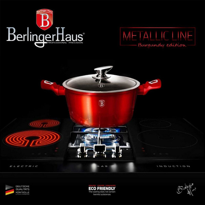 Set tenxhere dhe tavë Berlinger Haus Burgundy, të kuqe