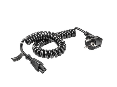 Kabllo rryme për laptop Natec Extreme Media NKA-0846, spiral, 0.6-2.5m, i zi