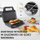 Toster sanduiçësh Breville VST098X 3 në 1, 900W, pllaka jo-ngjitëse, i zi me inoks