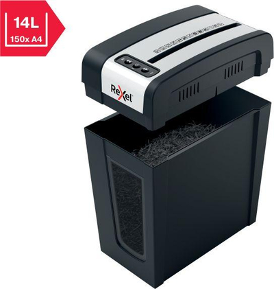 Makinë shkatërrimi dokumentesh Rexel Secure MC4 SL, prerje mikro P 5, 14L, e zezë