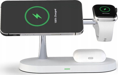 Karikues wireless Blow WCH-08, 15W, 3 në 1, i bardhë