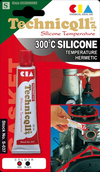 Silikon hermetik Technicqll S-280, 300°C, 70ml, i kuq