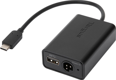 Adaptues USB C Targus Multiplexer, 1x USB 3.0, hyrje energjie, i zi