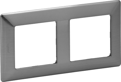 Kornizë Legrand Valena Life, dyshe, 86 x 157 mm, ngjyrë steel