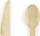 Set lugë thika pirunë Woodland Wooden Cutlery, 18 copë, 16 cm, ngjyrë natyrale druri