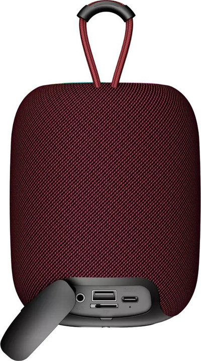 Altoparlant portativ Canyon BSP-8, Bluetooth, ndriçim RGB, i kuq