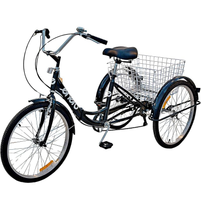 Biçikletë palosëse 3-KOOWY 24", 6 shpejtësi Shimano, e zezë