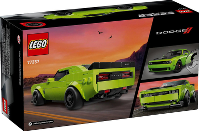Lodër ndërtimi Lego Speed Champions 77237 Dodge Challenger SRT Hellcat, makinë sportive