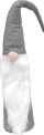 Figurina zbukuruese xhuxh, set 3 copë, 60 70 80 cm, gri