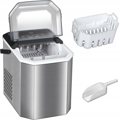 Prodhus akulli MPM MKD-04M, 12 kg në ditë, portativ, argjendtë