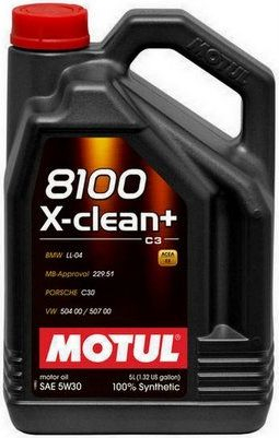 Vaj motori Motul 8100 X-clean+ 5W30, sintetik, 5 litra