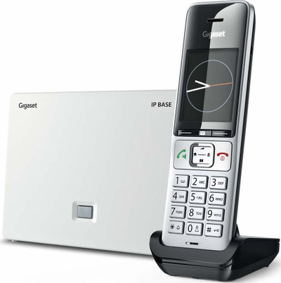 Telefon pa kabllo Gigaset COMFORT 500A IP BASE, DECT, me ekran 2.2", argjendtë e zi