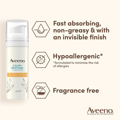Losion për fytyrë Aveeno SPF 50 Calm+Restore™, 50 ml