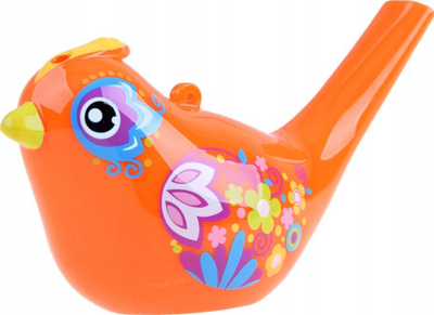Lodër fishkëllimë uji zog, plastikë, 10 x 6 x 5 cm, portokalli