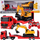 Set lodër me telekomandë Mercedes Truck Trailer Excavator RC0693, shkallë 1:26, plastikë rezistente